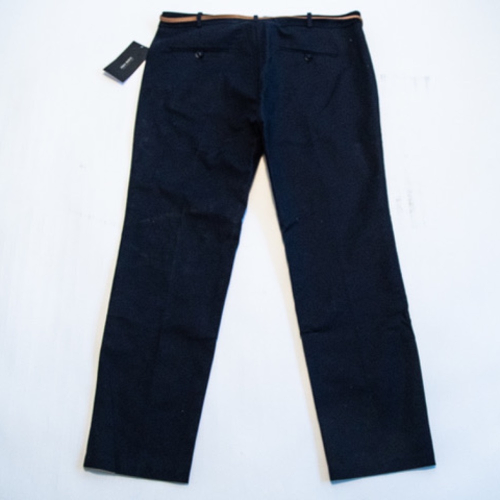 ZARA BASIC NAVY CHINO PANTS